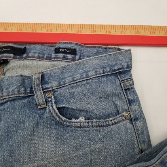 Calvin Klein Women's Regular Fit Light Wash Bootcut Jeans Mid Rise Blue Size 16 - Picture 2 of 9